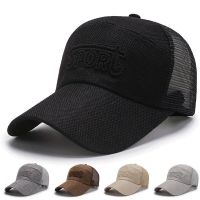 ✽ Summer Fashion Outdoor Sport Hats Middle-aged Cotton Linen Breathable Sunscreen Baseball Cap Embroidered Mesh Casual SunHat