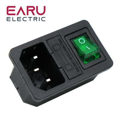 【CW】✷  With 10A Fuse! Rocker Fused IEC320 C14 Inlet Socket Fuse Plug