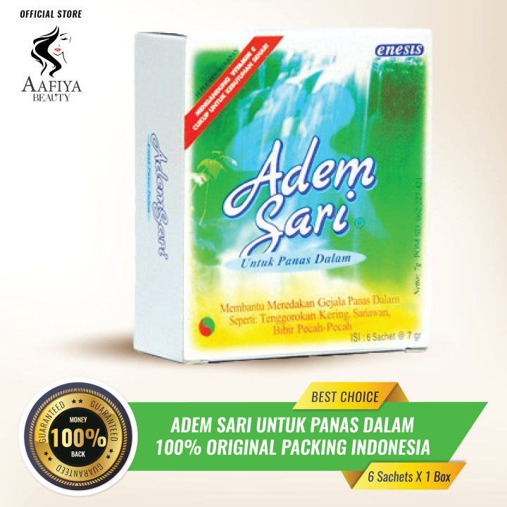 ADEM SARI UNTUK PANAS DALAM 100% ORIGINAL PACKING INDONESIA 6 SACHETS