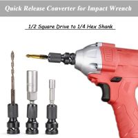 1/2 inch Square To 1/4 inch Hex Ratchet Socket Wrench Socket Adapter Spanner Set Drive Converter Impact Tool Lengte 50mm