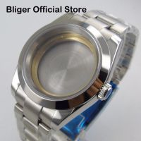 BLIGER 39Mm Sapphire Glass Polished Watch Case Bracelet Fit NH35 ETA 2836 Miyota 8215 PT5000 Automatic Movement Watch Men