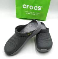 CROCS LiteRide Clog หิ้วนอกoutlet ประหยัดเป็นพัน สีเทาล้วนเท่ห์ๆ