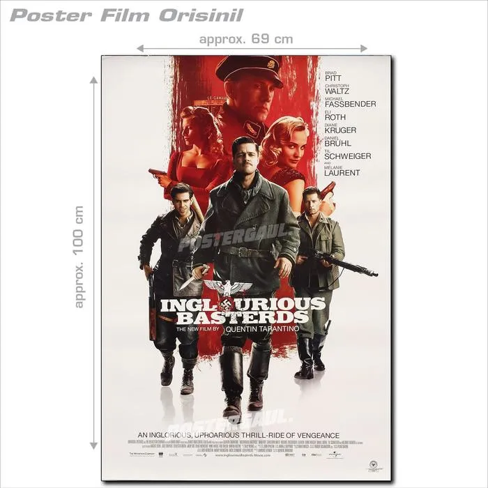 Poster Inglourious Basterds Original Indonesian One Sheet 68 X 100 C