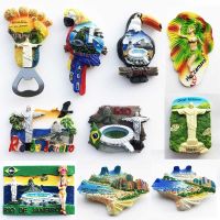 Brazil fridge magnet Rio de Janeiro tourist souvenir bottle opener travel craft gift resin painted magnetic refrigerator sticker