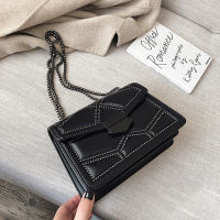 Rivet Chain Small Crossbody Bags for Women  Fashion Trend Designer Pu Leather Shoulder Bag Female Luxury Handbags and Purse