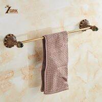 ❍ ZGRK Fasion Frap Brass Color Wall Mounted Space Aluminum Single Towel Bars Bathroom Towel Hanger Bathroom Accessories 9007