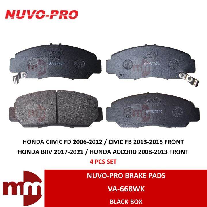 NUVO PRO Brake Pads for HONDA CIVIC FD F B 20062015 / BRV 20172021