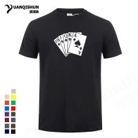 Playing Cards Fashion T Shirt Fashion Poker Printed T-Shirt 16 Colors Casual Short Sleeves Tops Tee Streetwear Unisex Hip Hop