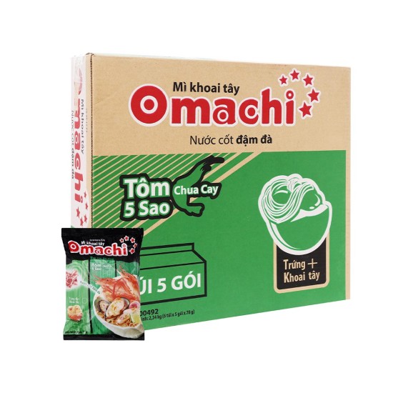 Combo x2 thùng omachi tôm chua cay rau thơm 80g hn - ảnh sản phẩm 1