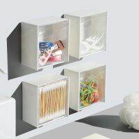 Wall Mounted Flip Storage Box Adhesive Small Object Storage Box Multifunctional Organizer Storage Case Home Supplies