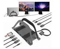 Cherr Electronic】ฮับแท่นวางมือถือ10 In 1ประเภท C จอแสดงผลคู่ MST 2 HDMI แล็ปท็อปชั้นวางแนวตั้งสำหรับ Macbook MST Dock