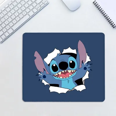 Disney animation Stitch mouse pad small cartoon cute female notebook portable non-slip edging rubber pad