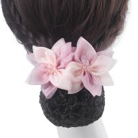 Silk Gauze Flower Professional Head Flower Nurse Hotel Waiter Work Hairpin Hair Curling Tool