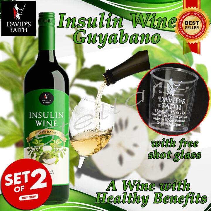 SET OF 2! David's Faith 100 Original Insulin Wine 750ml Guyabano