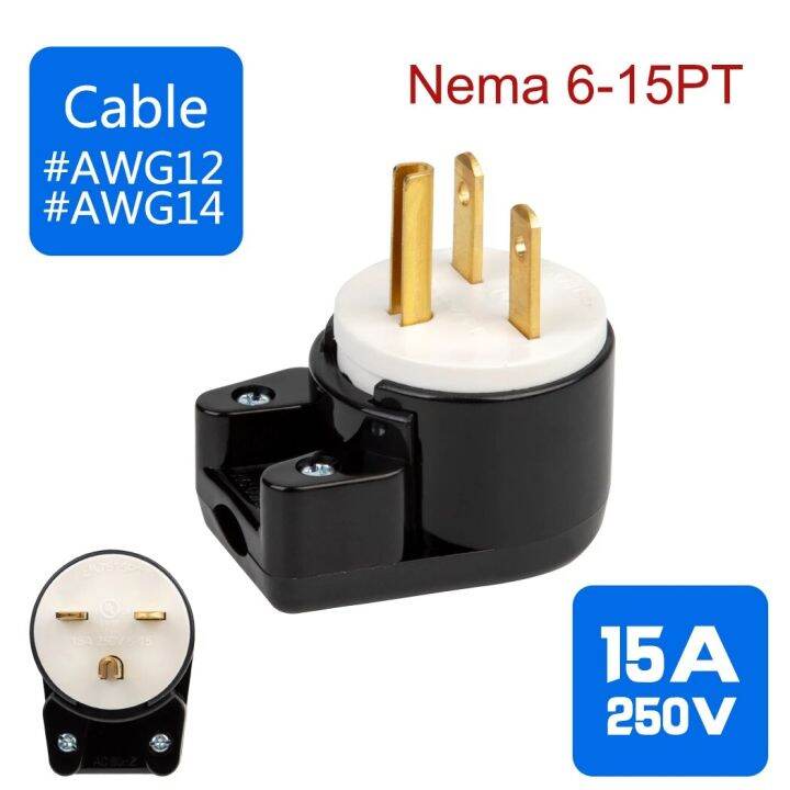 Nema 615pt Us Standard 3 Pin SelfWiring Plug Nema 615pt Male Plug