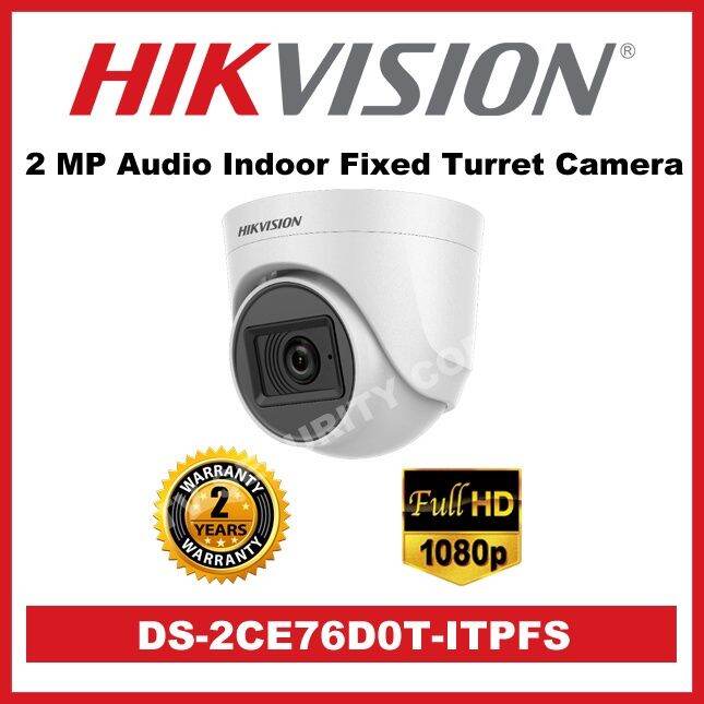 Hikvision Ds Ce D T Itpfs Mp P Dome Indoor Cctv Camera With Audio Lazada Ph