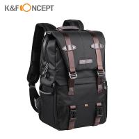 【LZ】﹍⊕  K   F CONCEPT Camera Backpack saco de armazenamento preto lado aberto disponível capa impermeável tripé para SLR DSLR fotografia RU