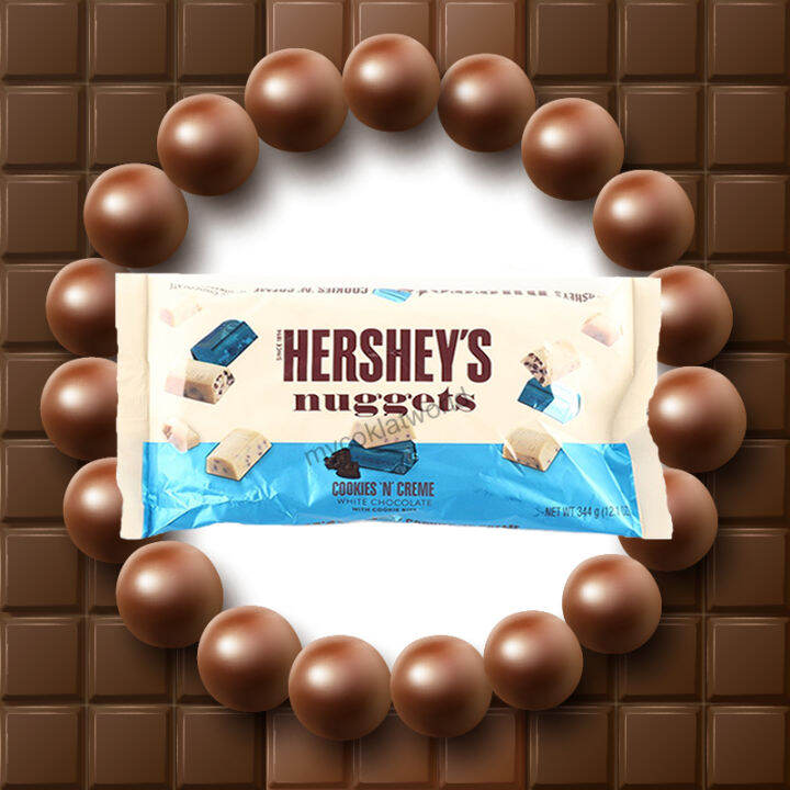Hershey's Nuggets Cookies & Creme Chocolate 344g (Expiry Date 19/7