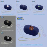 for JBL Reflect Flow Pro / Mini NC / Aero Earphone Silicone Case Blue Bear Earbuds Soft Protective Headphone Cover Headset Skin