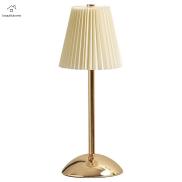 Pleated Shade Atmosphere Light Soft Light Nordic Reading Lamp with Metal
