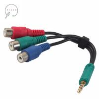 ZIAAN 3อะแดปเตอร์หญิง RCA 3-RCA 3.5มม. อะแดปเตอร์4-Pole AUX 3.5มม. 4-Pole สายวิดีโอประสิทธิภาพสูง13ซม. AUX 3.5มม. ไปยัง YPbPr 3 RCA อะแดปเตอร์สำหรับทีวี/พีซี/กล้อง/คอมพิวเตอร์/สมาร์ทอุปกรณ์