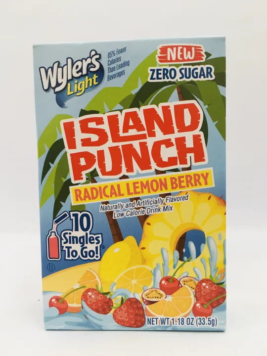 Wyler S Island Punch Radical Lemon Berry 10 Singles To Go 1 18 Oz 33 5g Zero Sugar Lazada Ph