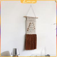 WBLight แขวนผนัง Macrame พรมทอมือเก๋ไก๋สไตล์โบฮีเมียนสำหรับแกลเลอรี่อพาร์ทเมนต์