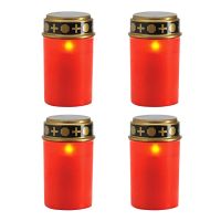 LED Cemetery Candle Lamp Flameless Outdoor Waterproof Ritual Decorative Light