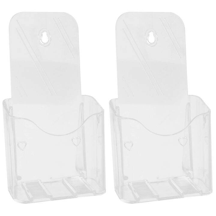 rego001 Angledback Brochure Holder Standalone Brochure Holder Clear