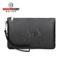 Long Design Fashion Man Wallet Purse Business Male Mobile Cash Bag Black Brown Horses Emboss PU Leather Man Day Clutch Bag 2022