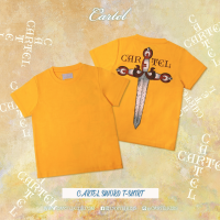 Cartel Sword T-shirt เสื้อยืดเด็กสกรีนลายสวยงามสีเหลืองสดใส Cartelkids