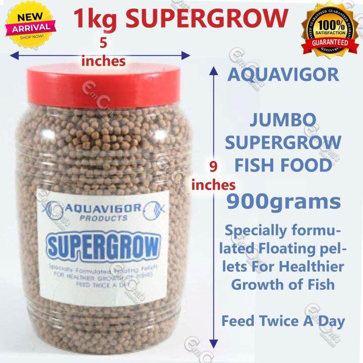Original Aquavigor 900g JUMBO SUPERGROW IN A BOTTLE (ff) Koi Fish Food