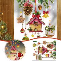 【cw】 Merry ChristmasWindow StickersWall Sticker Glass Decals XmasDecoration ForNew Year 2023 Navidad 【hot】