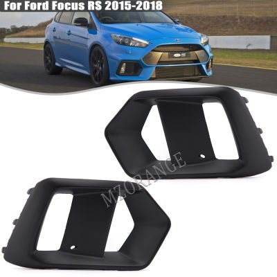 FOR Ford Focus RS 2015-2018 Fog lights frame headlight foglamp cover foglight grille black ABS Moulding Case Car Exterior