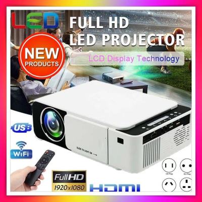 โปรเจคเตอร์ขายดีที่สุด  New Arrival White Color Lamp Smart 4K HD Home Cinema Native 1080p Digital Mini LCD T5 Projector