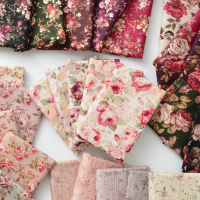 145X50Cm Digital Vintage Rose 20S Cotton Fabric Handmade Diy Patchwork Cloth Printed Bedding Clothes Sewing Cloth