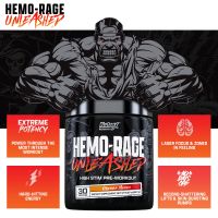 เครื่องดื่มผงสำเร็จรูป Nutrex Research, Hemo-Rage Unleash, High Stim Pre-Workout