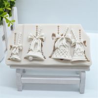 1 pcs Christmas Bells Cake Molds Silicone Fondant Molds Cake Decoration Tools Christmas Kitchen Baking Accessories FM1287 Bread Cake  Cookie Accessori