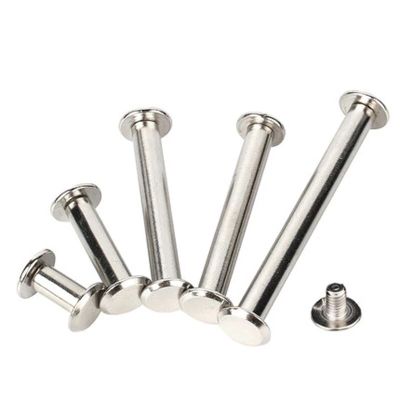 {Haotao Hardware} 10Pcs M4 304สแตนเลสสตีล Butt Rivet อัลบั้มสกรู Semi Hollow ชุดแม่และเด็ก Rivets 4มม. 60มม. ความยาว