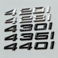 Old Numbers Letters 420i 428i 430i 435i 440i Top ABS Emblem for BMW 4 Series Car Trunk Nameplate Logo Sticker Glossy Matte Black