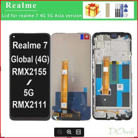 Original Display For Realme 7 4G 5G RMX2155 RMX2151 RMX2163