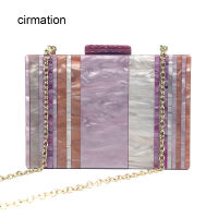 Bag Woman Luxury Famous nd Acrylic Clutch Designer Wedding Elegant Evening Handbag Party Wallet Purple Shoulder Crossbody Bag