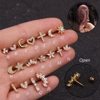 1Pc Zircon Stone Ear Piercing Tragus Ring 1.2x6mm 16G Earrings Ear Piercing Cartiliage Ear Piercing Jewelry