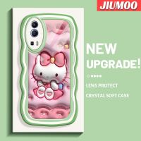 เคส JIUMOO สำหรับ VIVO Y72 5G Y52 5G Y75s 5G เคสลายการ์ตูน3D Hello Kitty มีสีสันใสกรอบโทรศัพท์ป้องกันกล้องถ่ายรูปเคสซิลิโคนนิ่มเคสโทรศัพท์แบบใสกันกระแทก