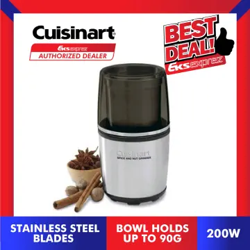 CUISINART Spice and Nut Grinder SG-10HK Stainless Steel Blade Heavy Duty  Powerful 200W Motor Coffee Grinding Bowl Simple Operation