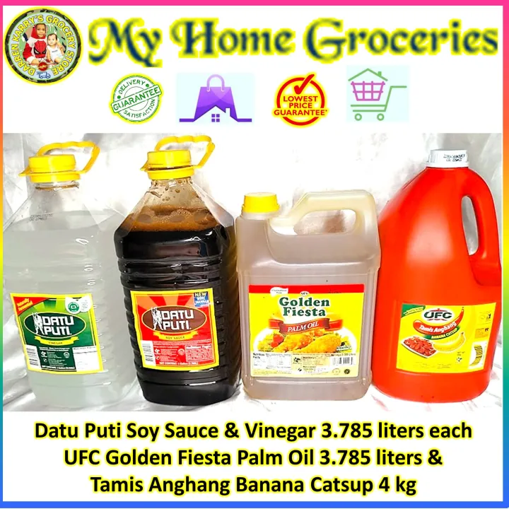 Datu Puti Soy Sauce & Vinegar 3.785 liters each * UFC Golden Fiesta