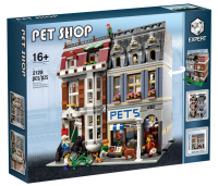 Lego Street View Series Pet Shop 10218 Adult Difficulty Assembling Chinese Building Block Toys 15009