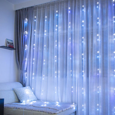 3x23X3M LED Waterfall Curtain Meteor Shower Rain Flick String Light Christmas Wedding Curtain Icicle Fairy String Garland