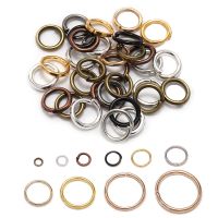 【YF】 Metal Rings para Fazer Jóias Split Ring Conectores Cor Dourada Descobertas Acessórios 3-20mm 50-200Pcs por Saco