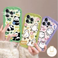 MissConnie เคสลายดอกไม้เป็ดการ์ตูนสำหรับ Redmi Note 12 11 9 11S 10 8 10S Pro Max Redmi A1 A2 10A 9A 9T 10C 9 12C 9C NFC MI 11 POCO X5 M3สัตว์น่ารักลูกสุนัขแพนด้า3D ขอบโค้งเคสนิ่ม